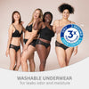 Tena Washable Absorbent Underwear Classic Black 10-12