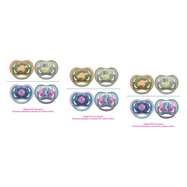 Philips Avent Ultra Air Soother Deco Mixed 6-18 Months 2 Pack Bundle of 3