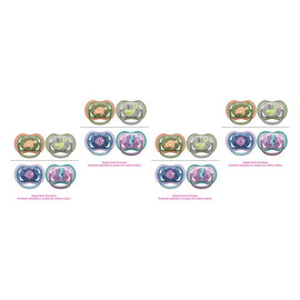 Philips Avent Ultra Air Soother Deco Mixed 6-18 Months 2 Pack Bundle of 4