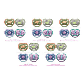 Philips Avent Ultra Air Soother Deco Mixed 6-18 Months 2 Pack Bundle of 5