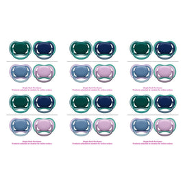 Philips Avent Ultra Air Soother Plain Mixed 6-18 Months 2 Pack Bundle of 6