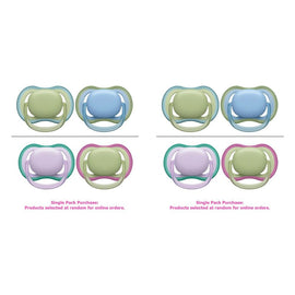 Philips Avent Ultra Air Soother Plain Mixed 0-6 Months 2 Pack Bundle of 2