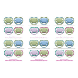 Philips Avent Ultra Air Soother Plain Mixed 0-6 Months 2 Pack Bundle of 6
