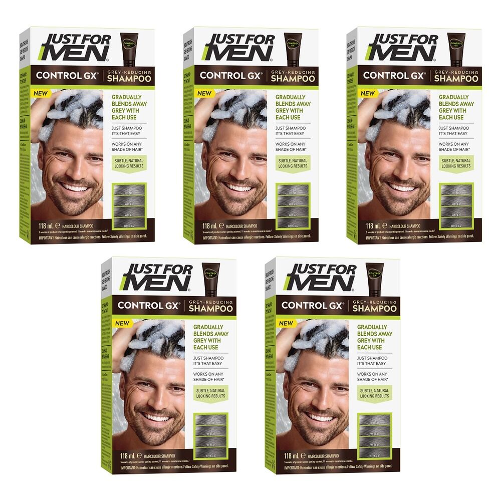 Just For Men Control GX Grey Reduce Shampoo 118mL Pack of 5