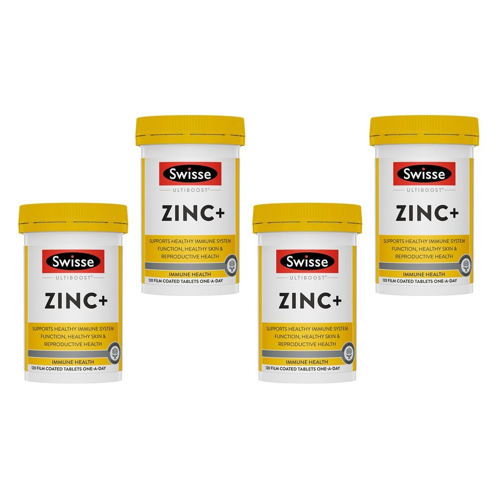 Swisse Ultiboost Zinc+ 120 Tablets Pack of 4
