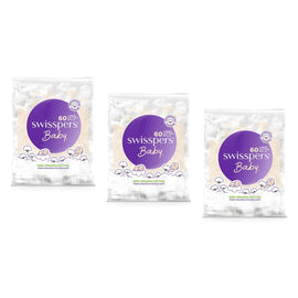 Swisspers Baby Organic Cotton Large Balls 60 Pack x 6 Bundle of 3