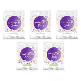 Swisspers Baby Organic Cotton Large Balls 60 Pack x 6 Bundle of 5