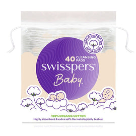 Swisspers Baby Organic Cotton Cleansing Pads 40 Pack