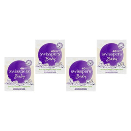 Swisspers Baby Cotton Tips Paper Stems 40 Pack x 12 Bundle of 4