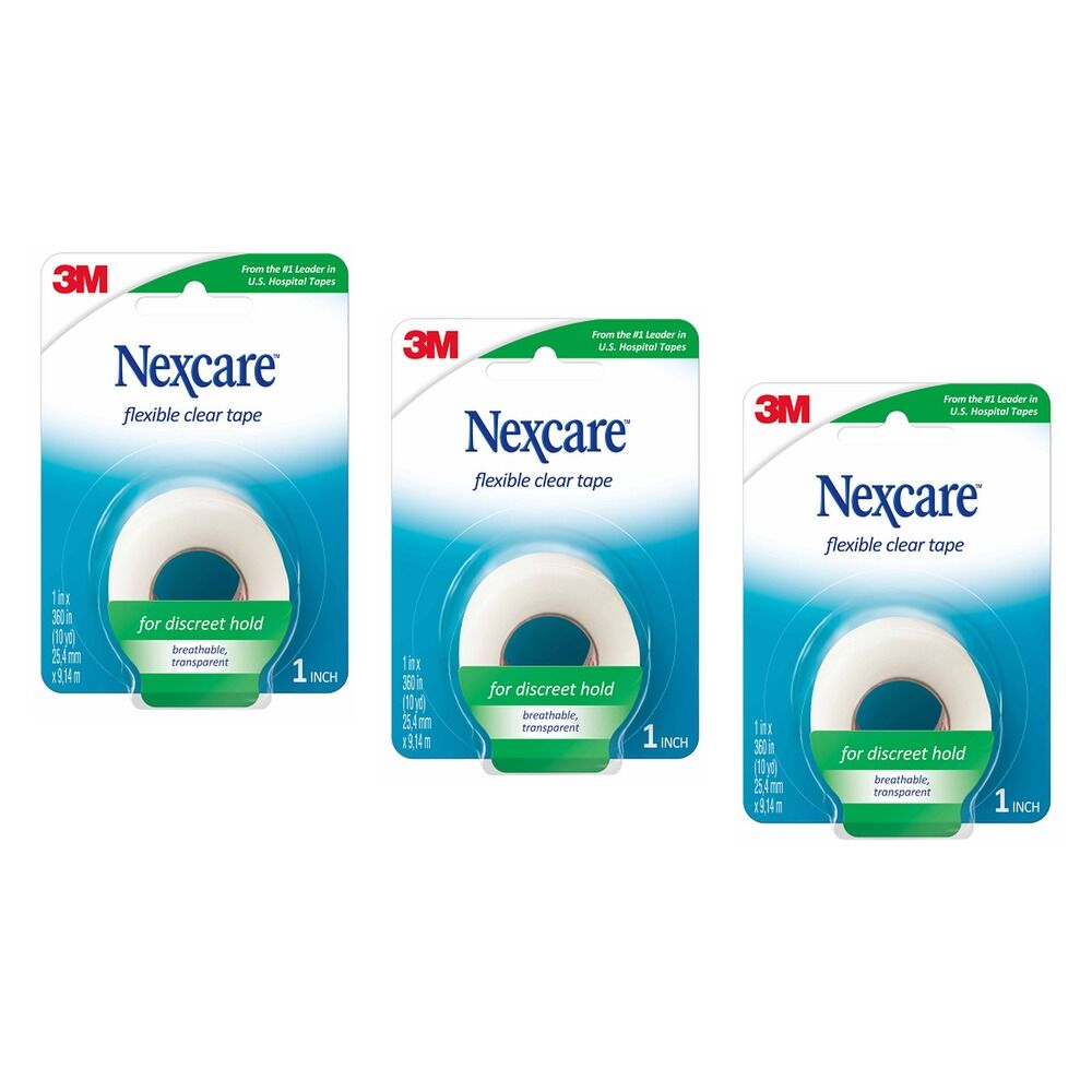 Nexcare Flexible Clear Tape 25mm Pack of 3