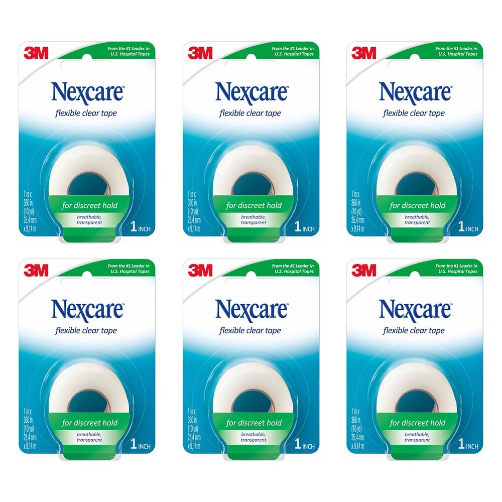 Nexcare Flexible Clear Tape 25mm Pack of 6