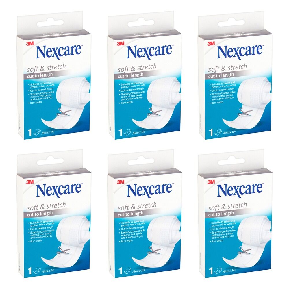 Nexcare Soft & Stretch Plaster 8cm x 1m Pack of 6