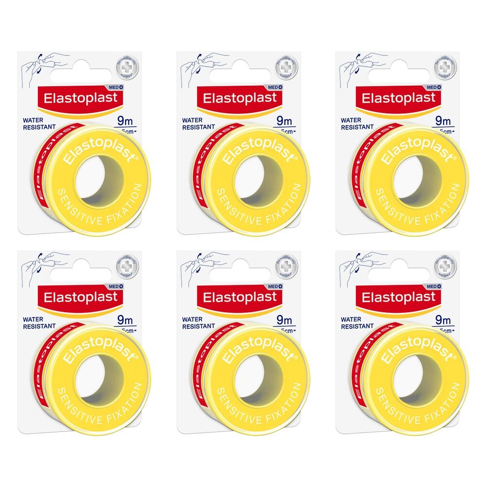 Elastoplast Sensitive Fixation Tape 2.5cm x 9m Pack of 6