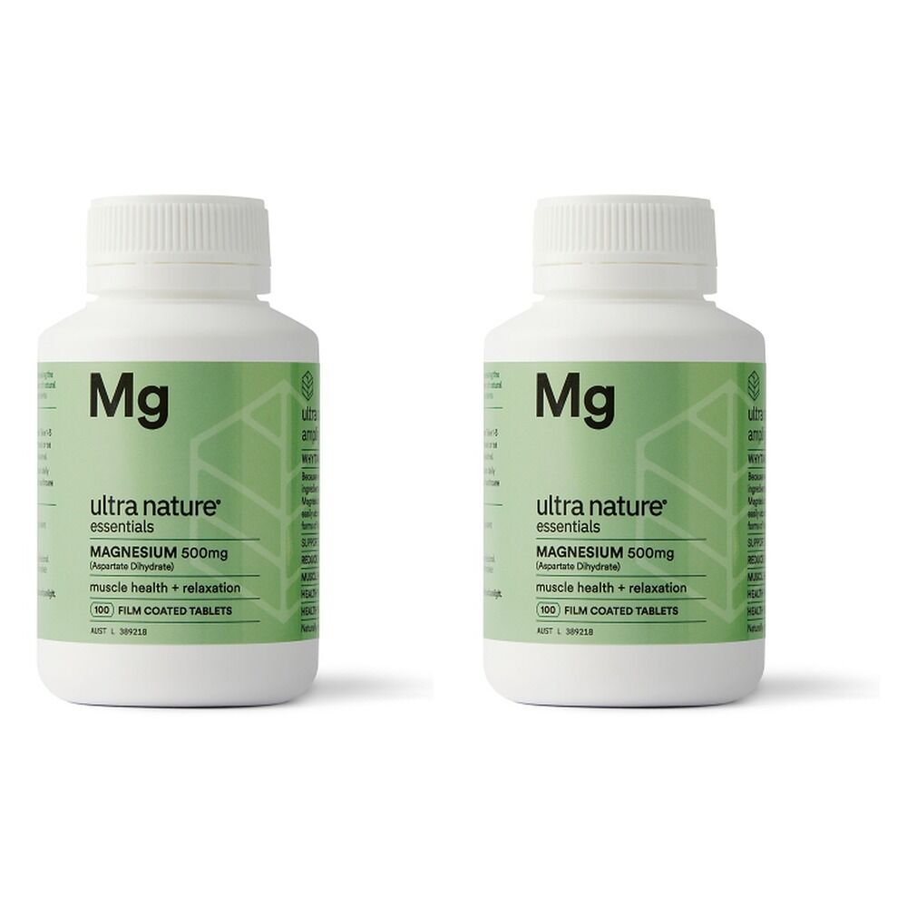 Ultra Nature Essentials Magnesium 100 Tablets x 3 Bundle of 2