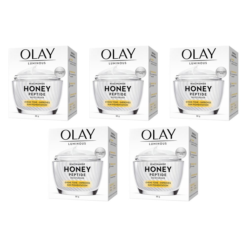 Olay Luminous Niacinamide Honey Peptide Cream 50g Pack of 5