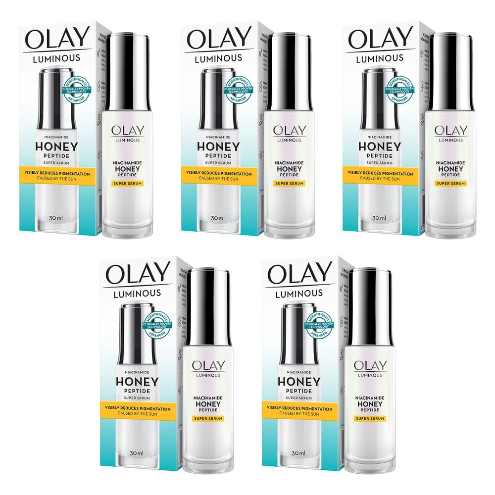 Olay Luminous Niacinamide Honey Peptide Super Serum 30mL Pack of 5