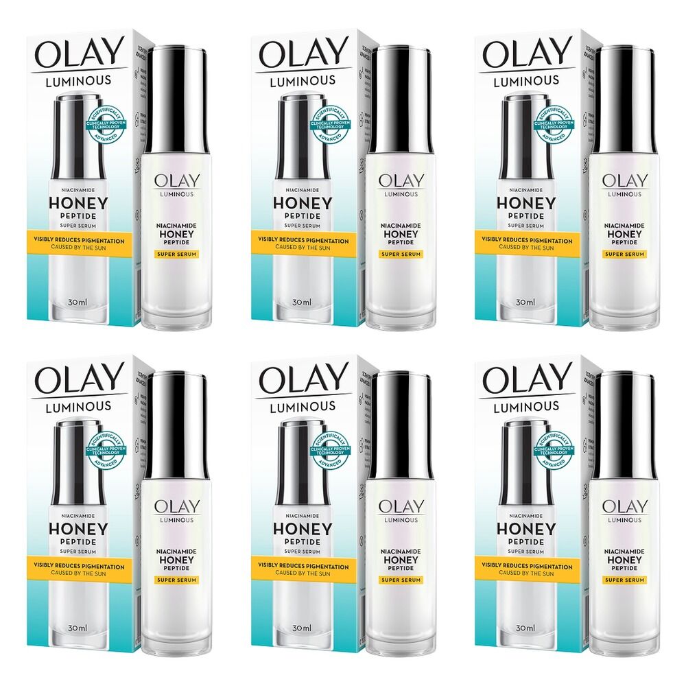 Olay Luminous Niacinamide Honey Peptide Super Serum 30mL Pack of 6