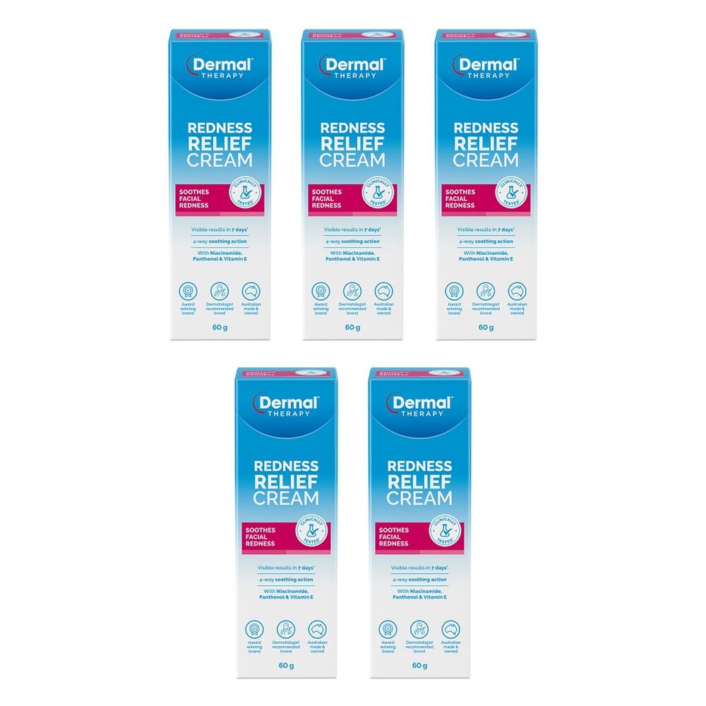 Dermal Therapy Redness Relief Cream 60g Pack of 5