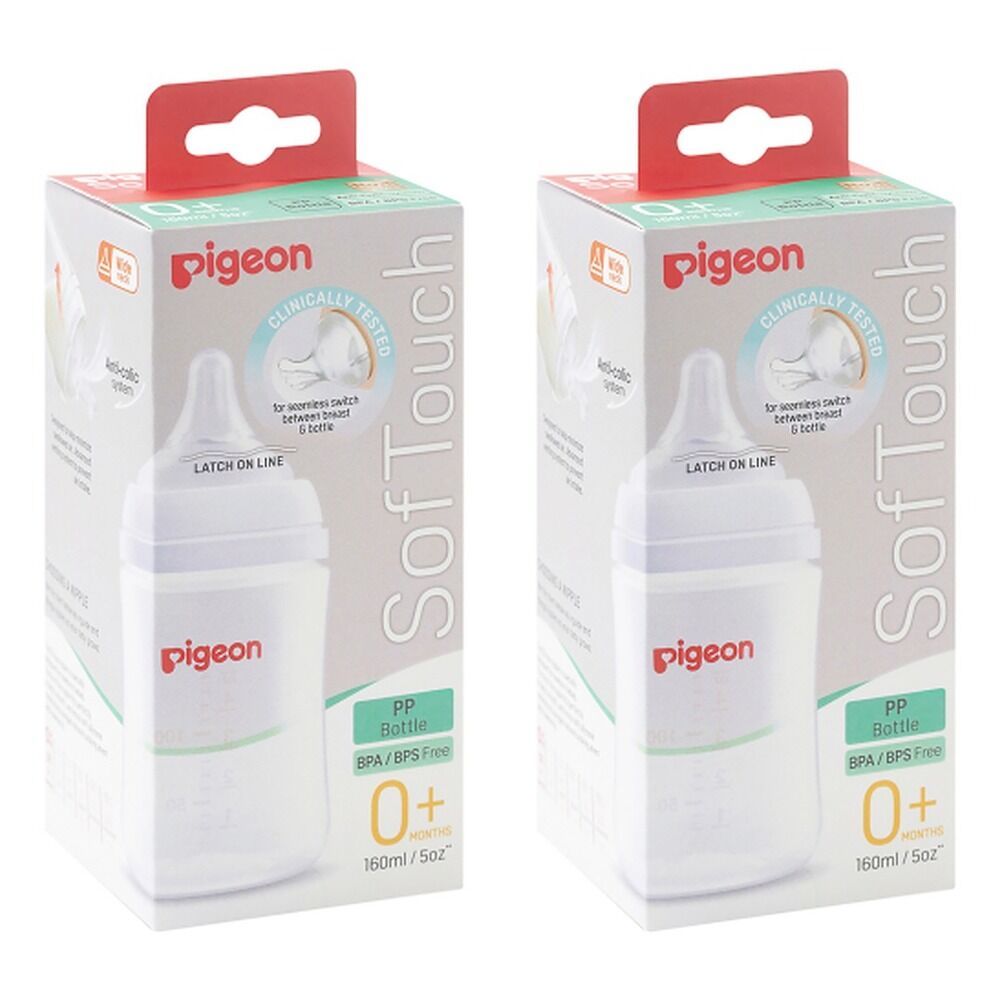 Pigeon SofTouch BPP Nursing Bottle PP 160mL Pack of 2