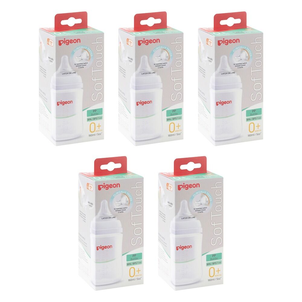 Pigeon SofTouch BPP Nursing Bottle PP 160mL Pack of 5