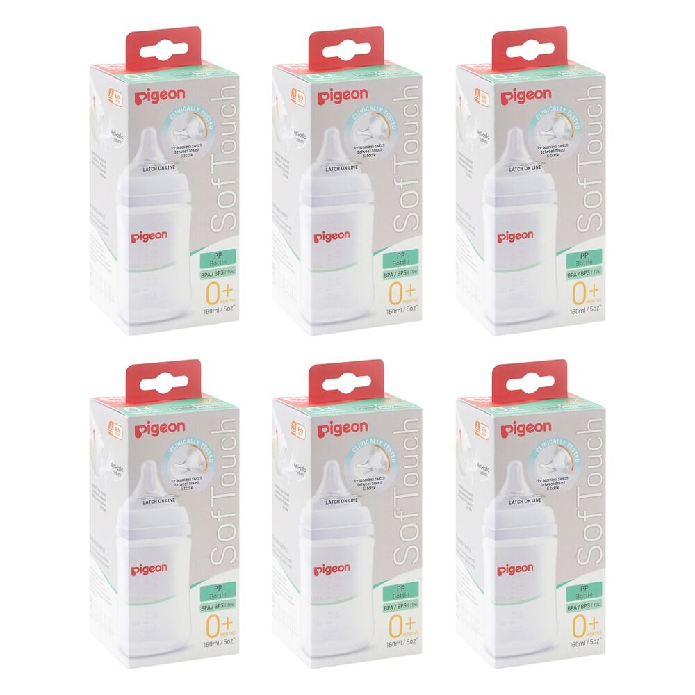 Pigeon SofTouch BPP Nursing Bottle PP 160mL Pack of 6