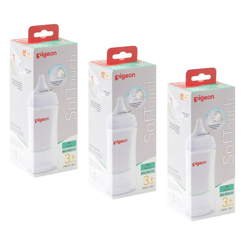 Pigeon SofTouch Nursing Bottle PP 240mL Pack of 3