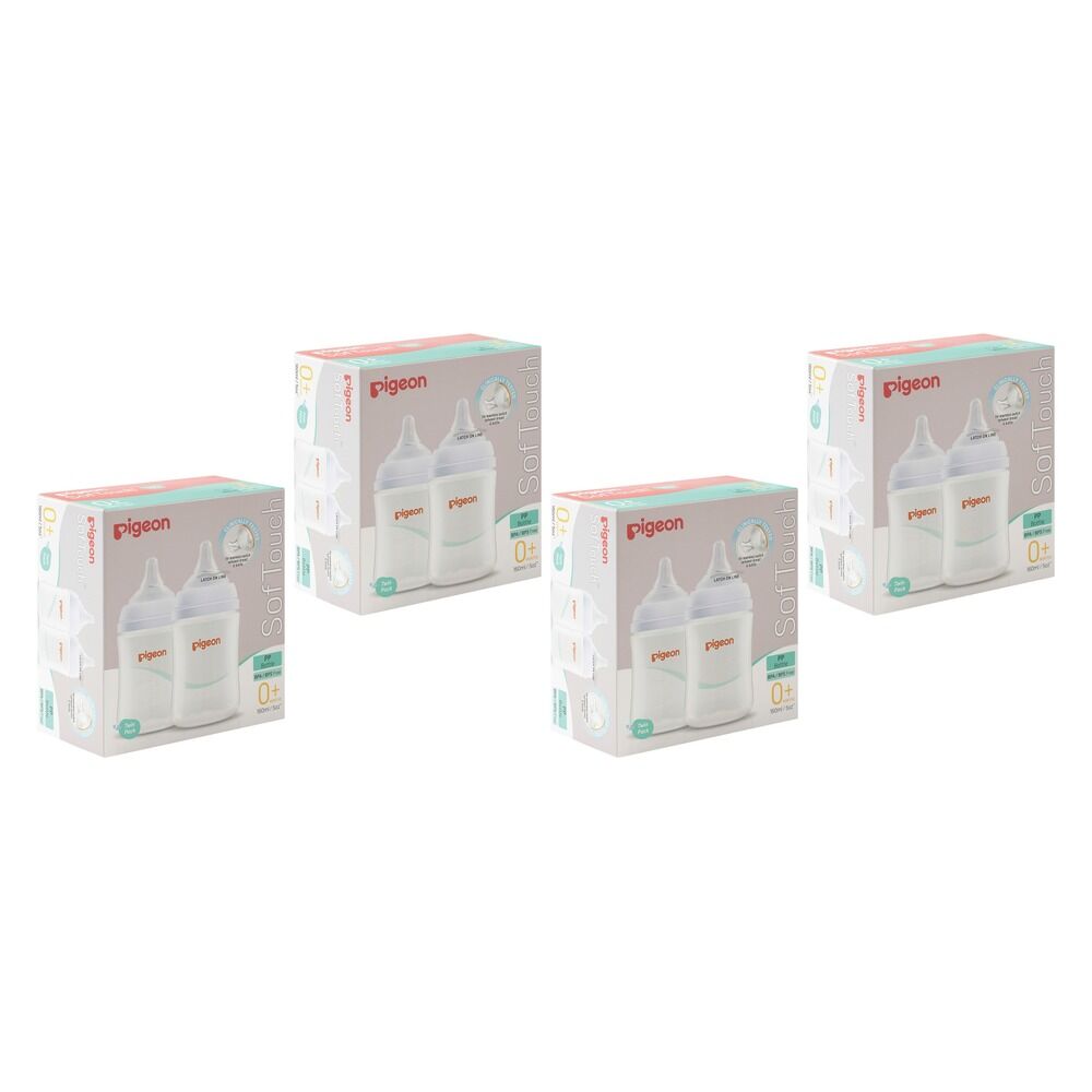 Pigeon SofTouch BPP Nursing Bottle PP Twin Pack 160mL Bundle of 4