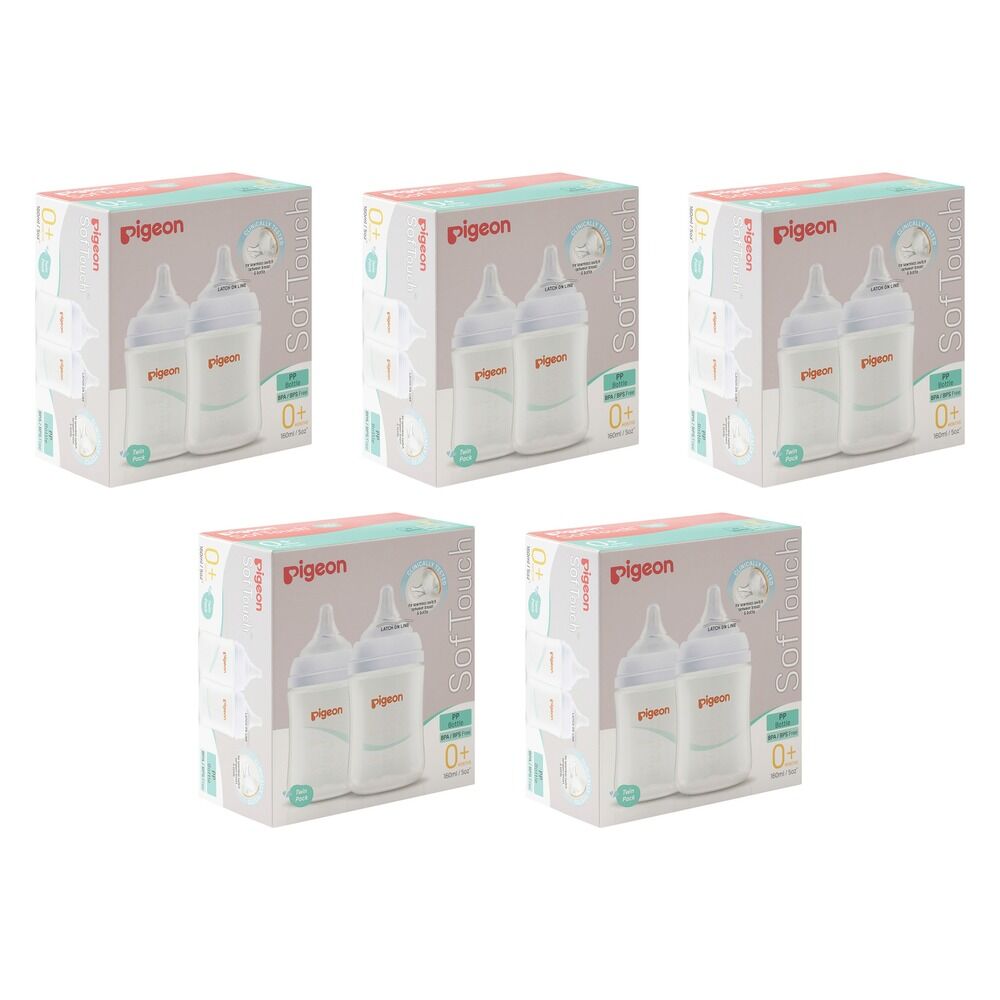 Pigeon SofTouch BPP Nursing Bottle PP Twin Pack 160mL Bundle of 5