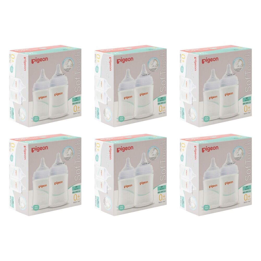 Pigeon SofTouch BPP Nursing Bottle PP Twin Pack 160mL Bundle of 6