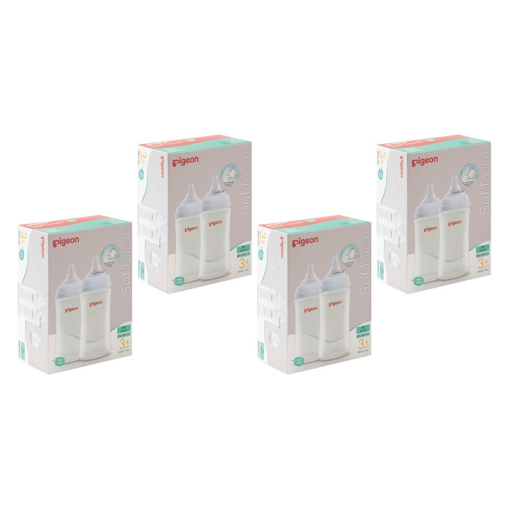 Pigeon SofTouch BPP Nursing Bottle PP Twin Pack 240mL Bundle of 4