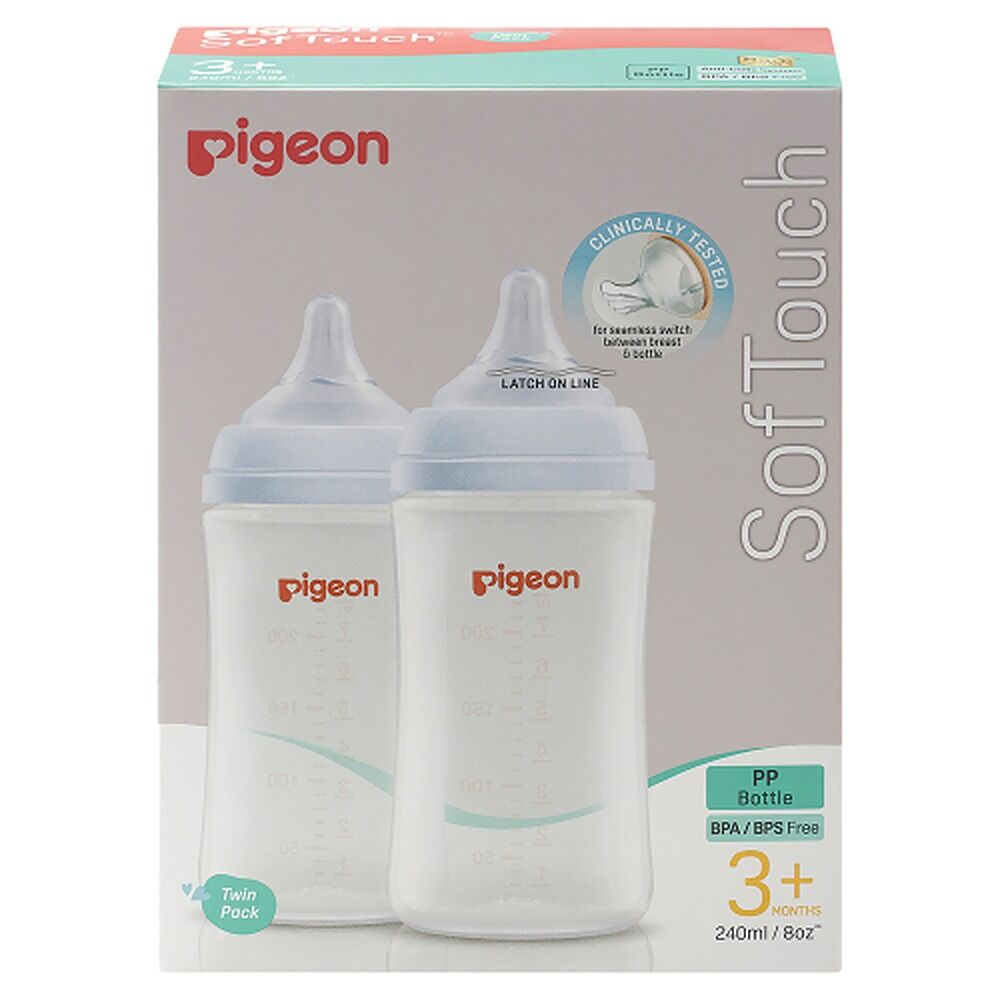 Pigeon SofTouch BPP Nursing Bottle PP Twin Pack 240mL