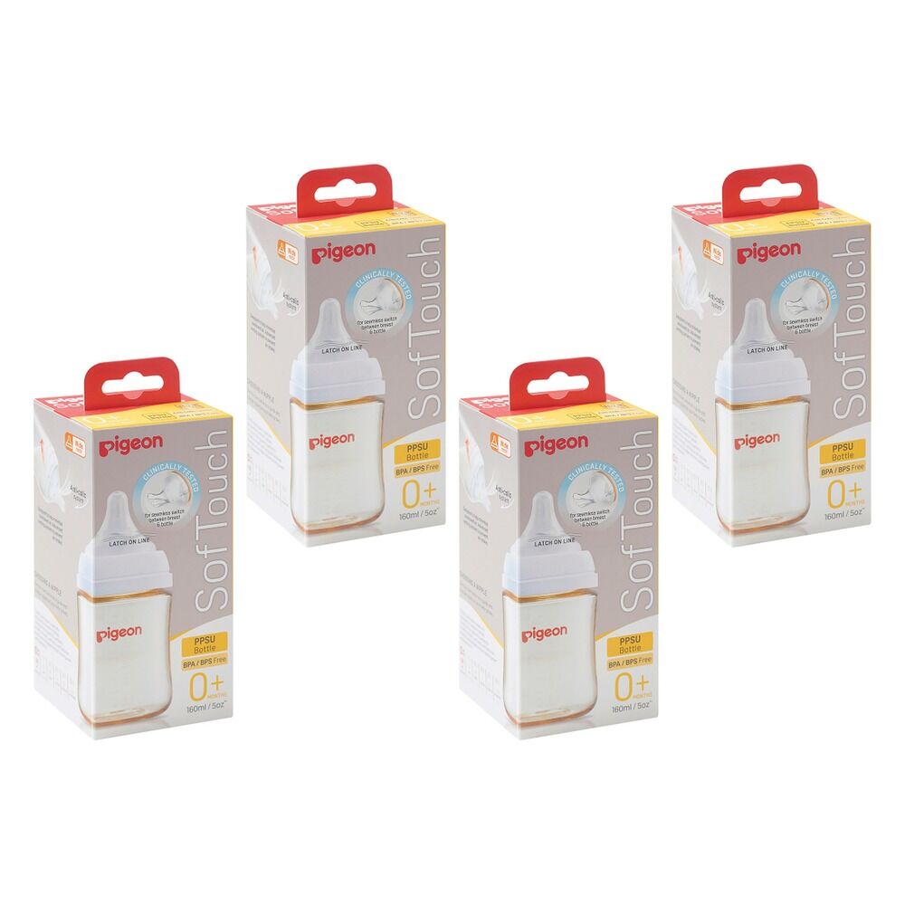 Pigeon SofTouch BPP Nursing Bottle PPSU 160mL Pack of 4
