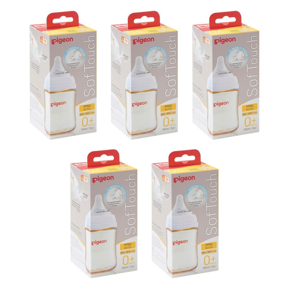 Pigeon SofTouch BPP Nursing Bottle PPSU 160mL Pack of 5
