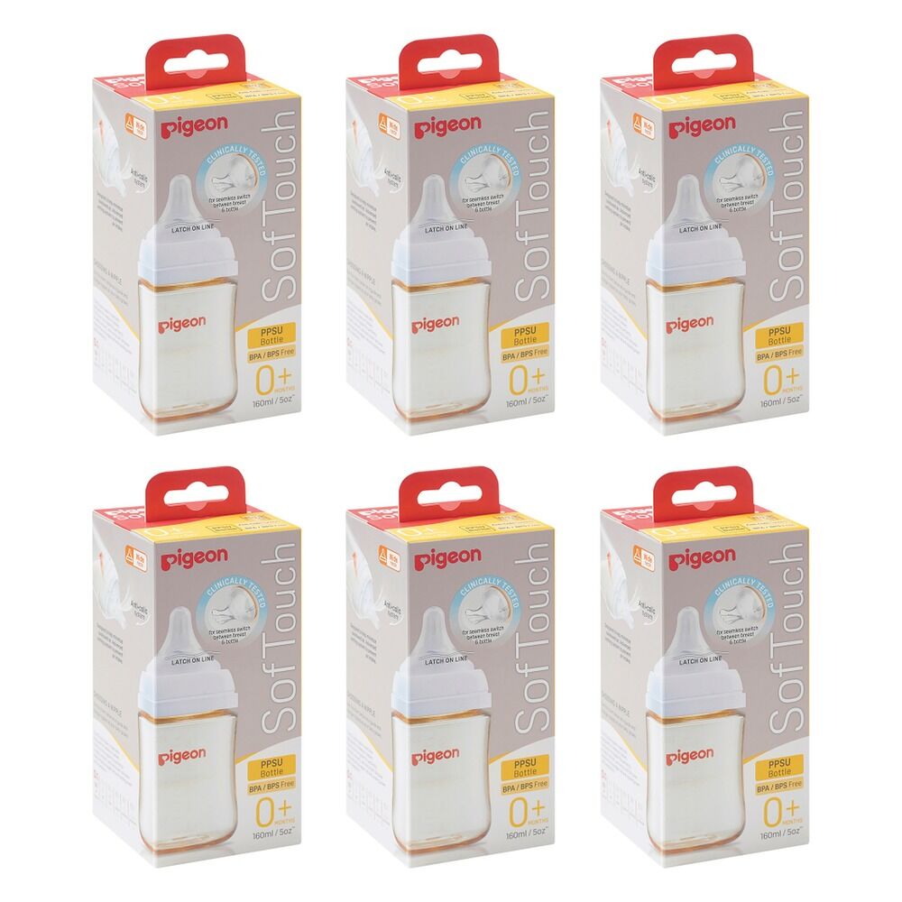 Pigeon SofTouch BPP Nursing Bottle PPSU 160mL Pack of 6