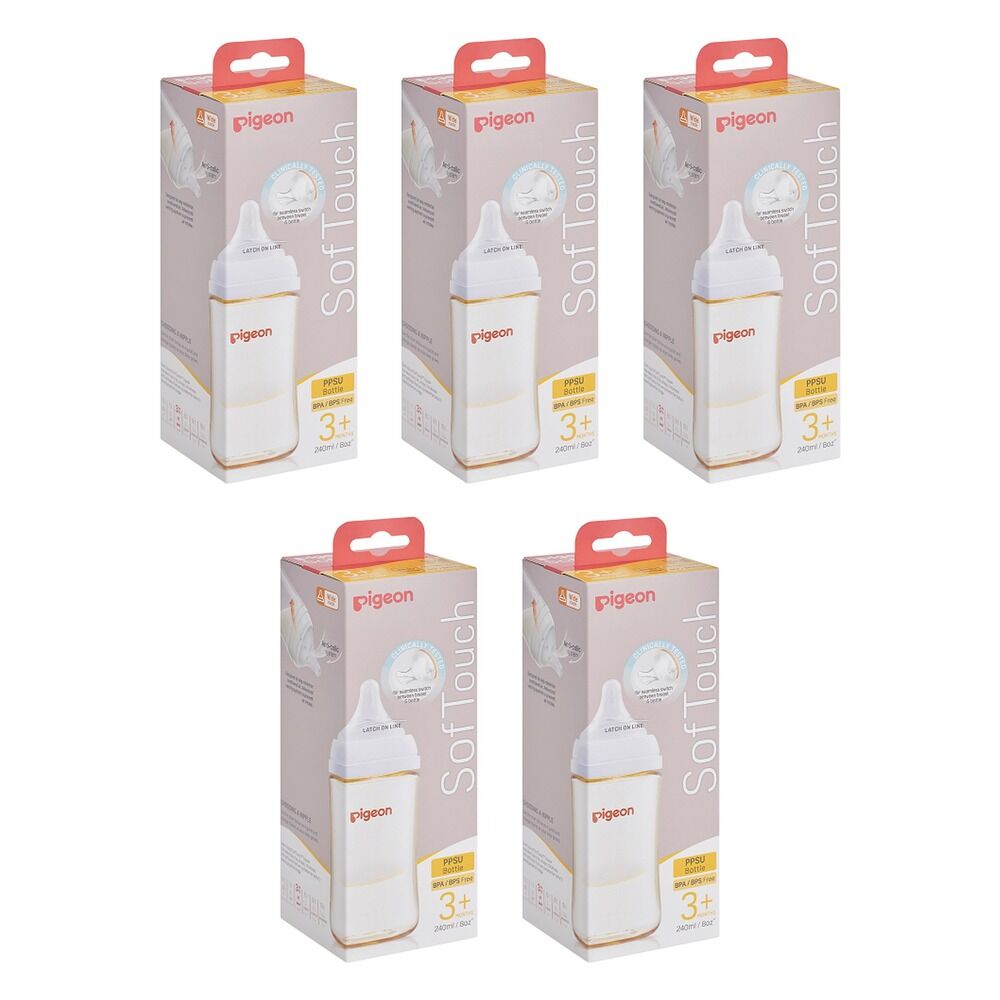 Pigeon SofTouch BPP Nursing Bottle PPSU 240mL Pack of 5