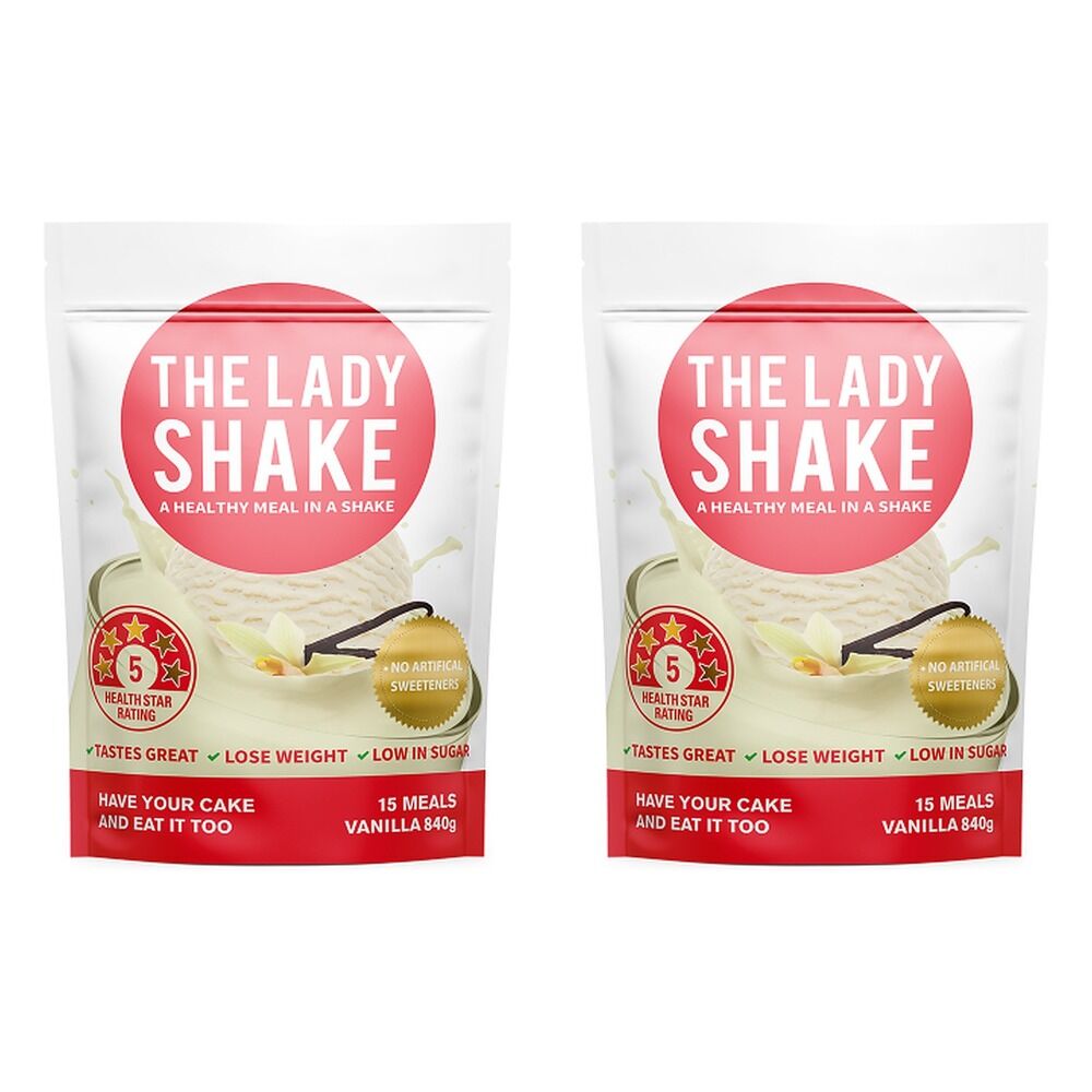 The Lady Shake Vanilla 840g Pack of 2