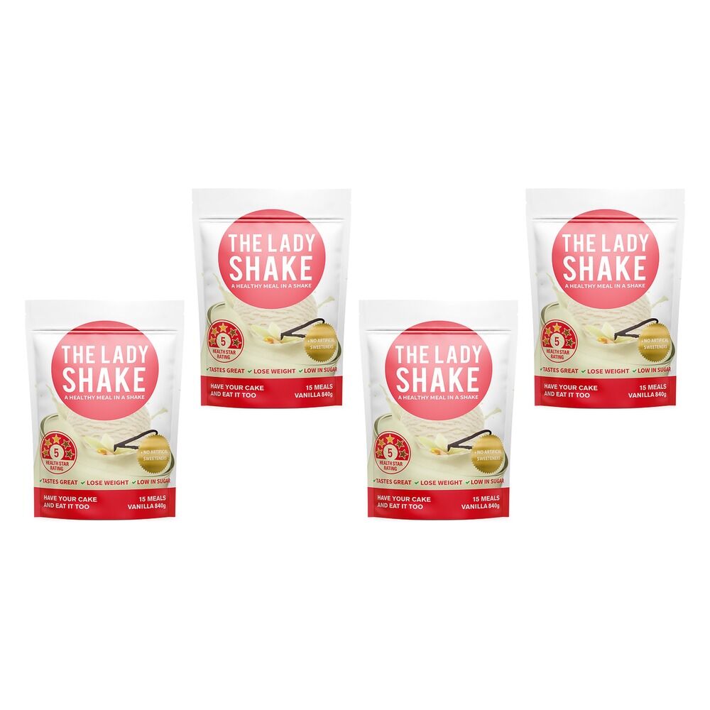 The Lady Shake Vanilla 840g Pack of 4