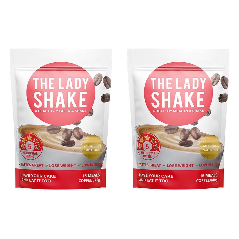 The Lady Shake Coffee 840g Pack of 2