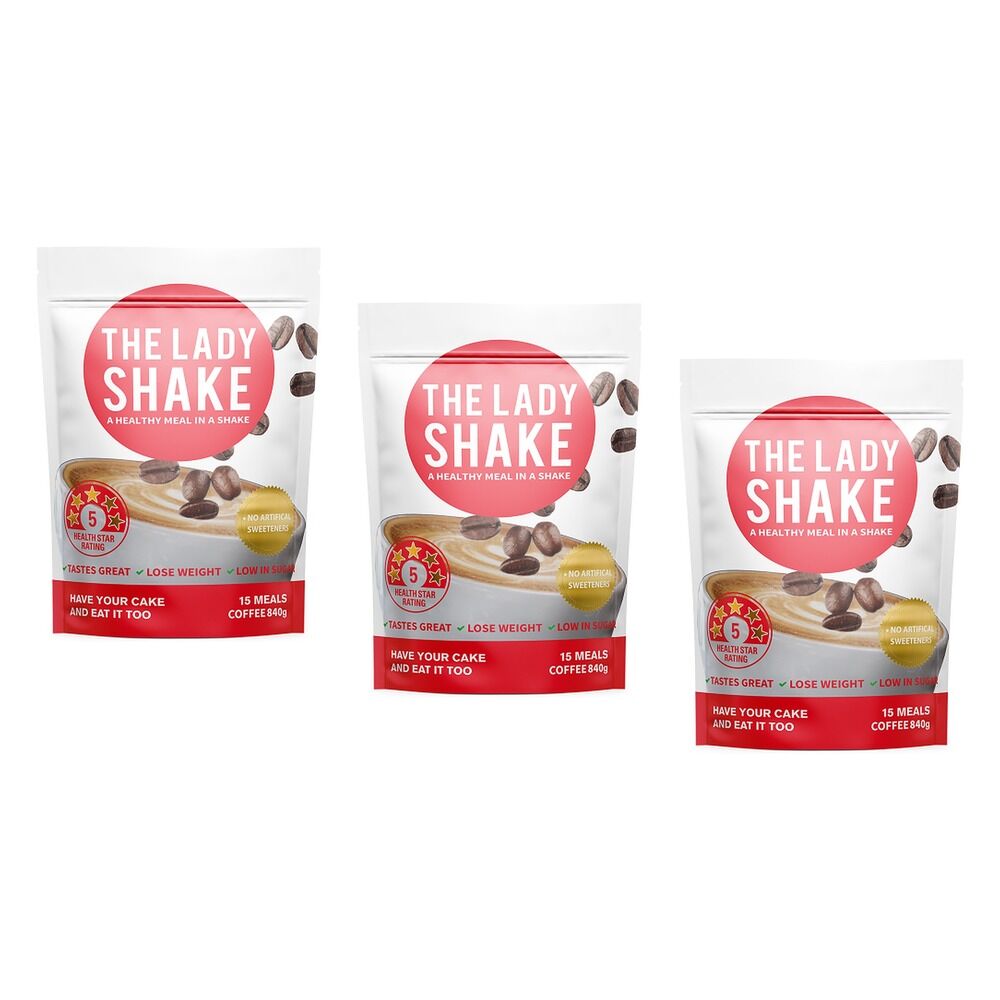 The Lady Shake Coffee 840g Pack of 3
