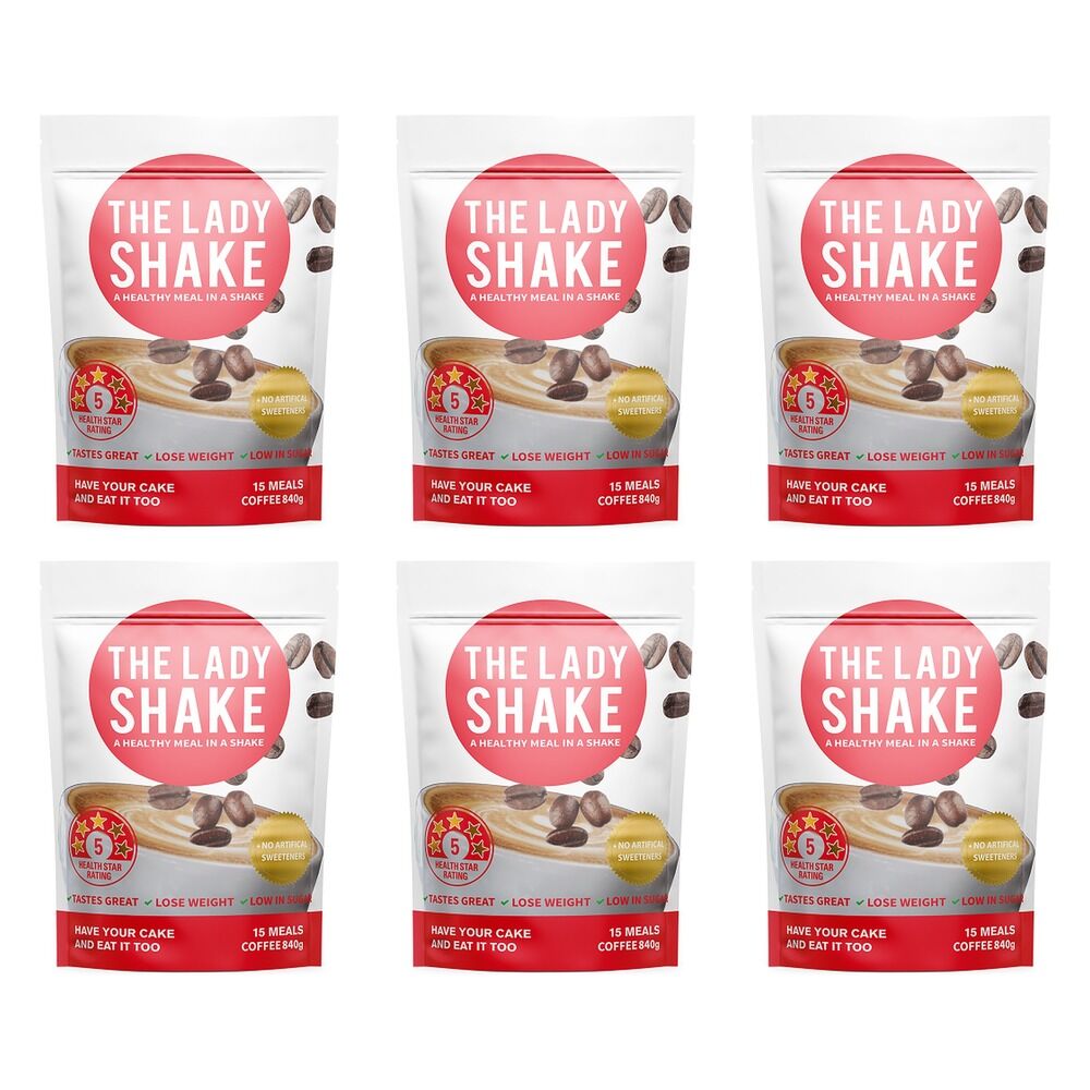 The Lady Shake Coffee 840g Pack of 6