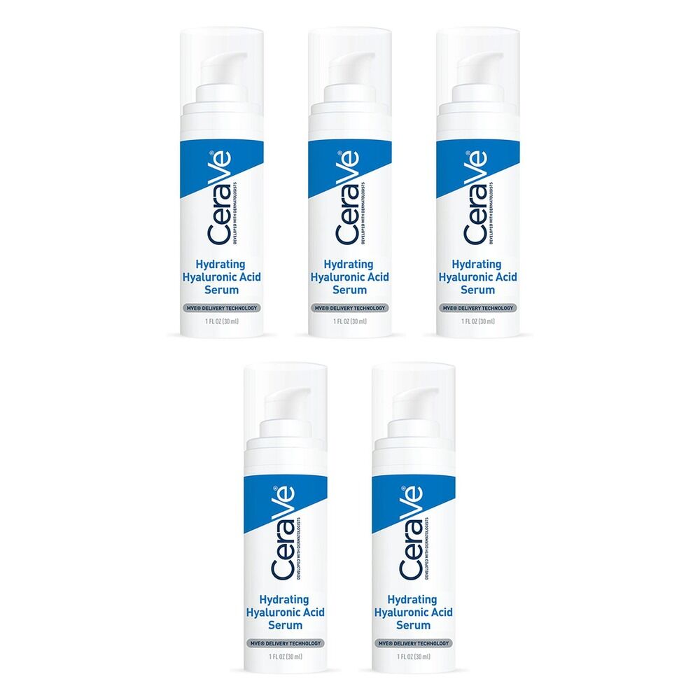 CeraVe Hydrating Hyaluronic Acid Serum 30mL Pack of 5