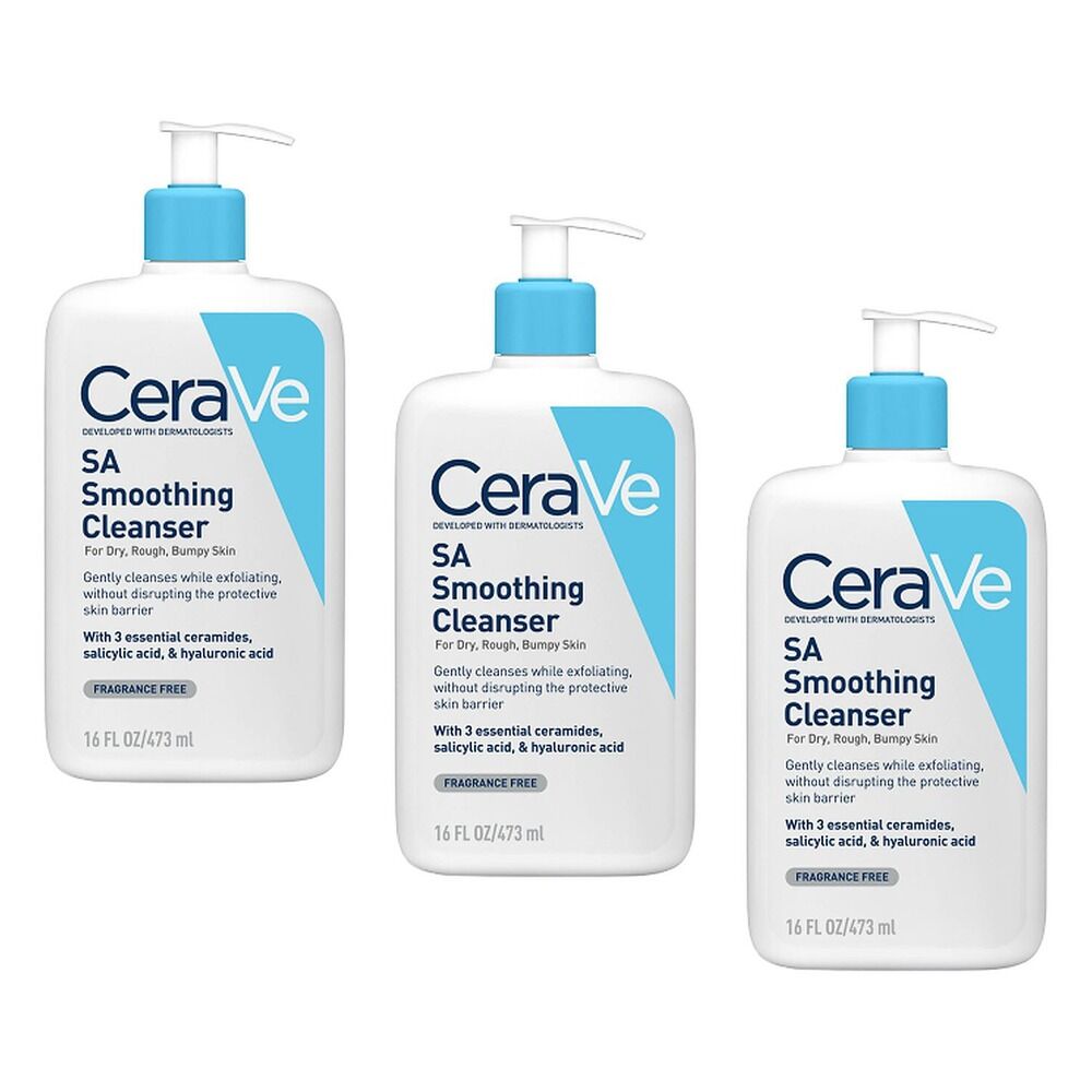 CeraVe SA Smoothing Cleanser 473mL Pack of 3