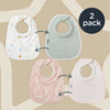 Tommee Tippee ComfeeFit Milk Feeding Bibs 0m+ Assorted 2 Pack