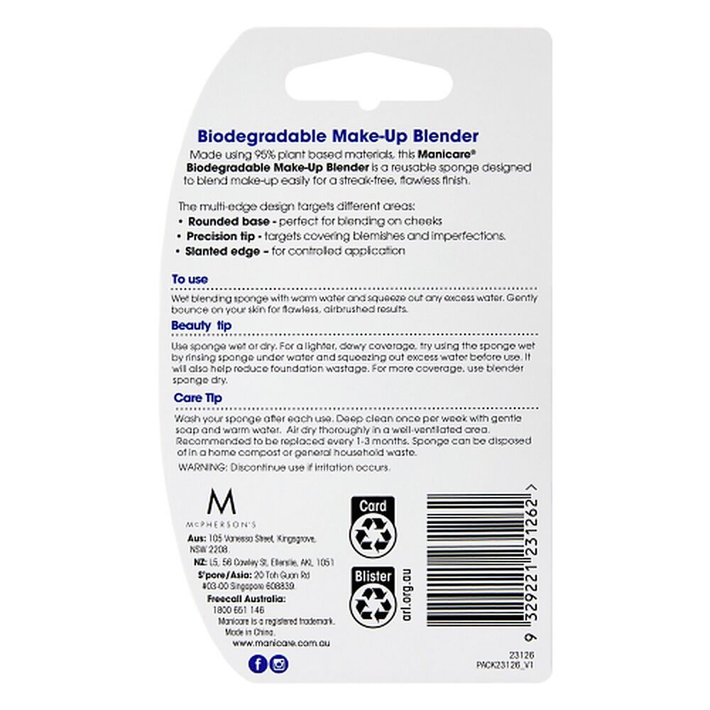 Manicare Biodegradable Make-Up Blender