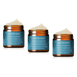 Antipodes Harmony Hyaluronic Manuka Honey Night Cream 60ml Pack of 3