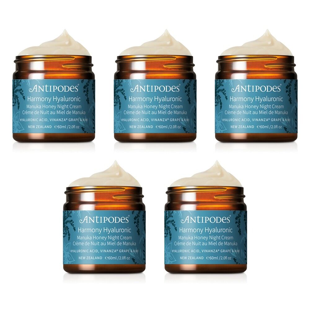 Antipodes Harmony Hyaluronic Manuka Honey Night Cream 60ml Pack of 5