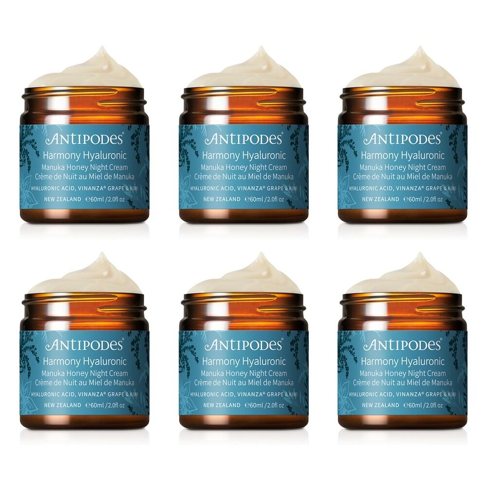 Antipodes Harmony Hyaluronic Manuka Honey Night Cream 60ml Pack of 6