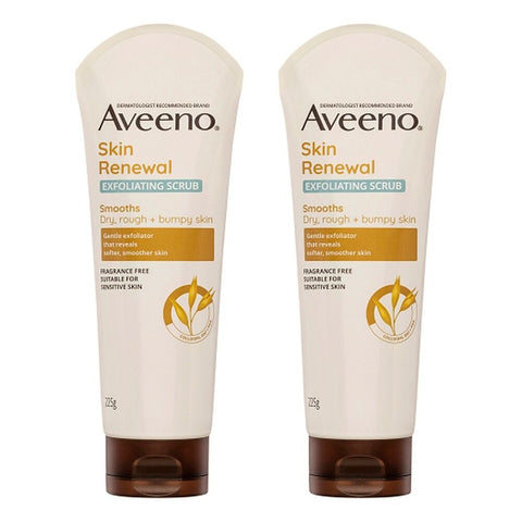 Aveeno Skin Renewal Exfoliating Body Scrub 225g Pack of 2