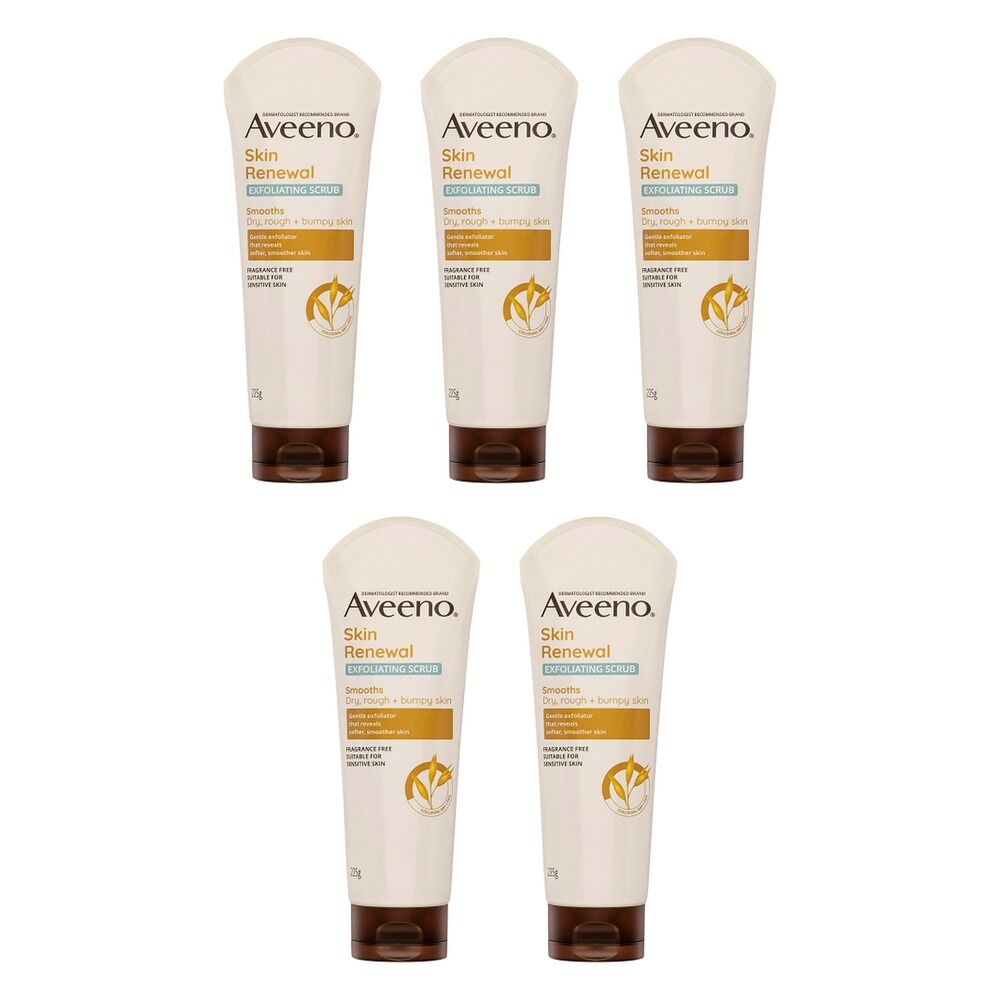 Aveeno Skin Renewal Exfoliating Body Scrub 225g Pack of 5