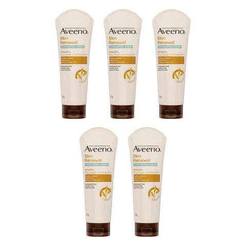 Aveeno Skin Renewal Exfoliating Body Scrub 225g Pack of 5